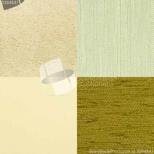 Image of Set of green fabric samples