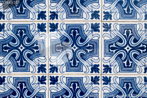 Image of Traditional Portuguese glazed tiles