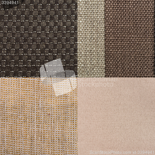 Image of Set of brown fabric samples