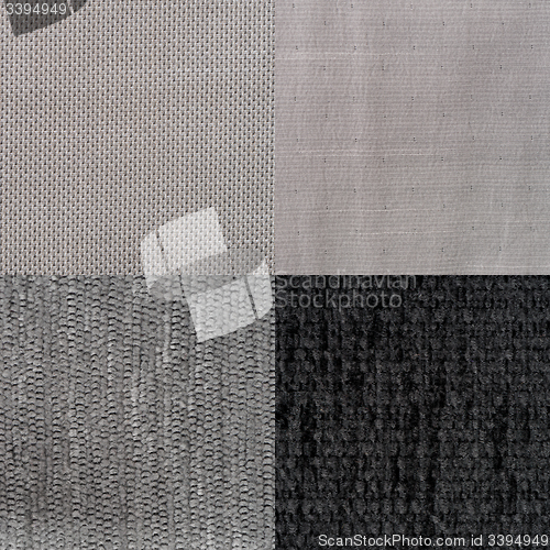 Image of Set of blue fabric samples