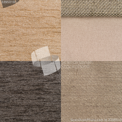 Image of Set of brown fabric samples