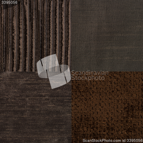 Image of Set of brown fabric samples