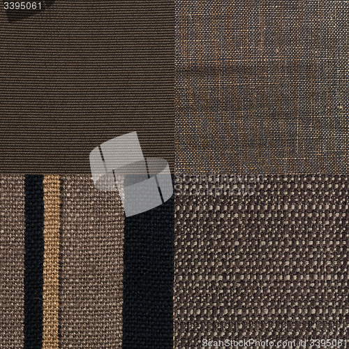 Image of Set of brown fabric samples