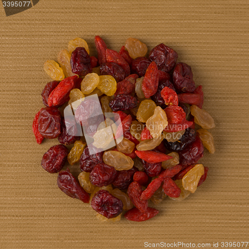 Image of Circle of mixed dried fruits