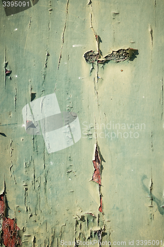 Image of Green old painted wooden