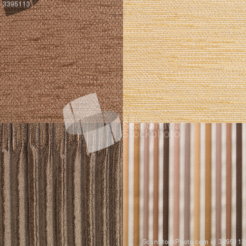 Image of Set of brown fabric samples