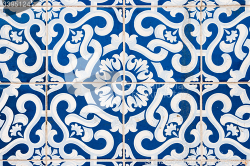 Image of Traditional Portuguese glazed tiles