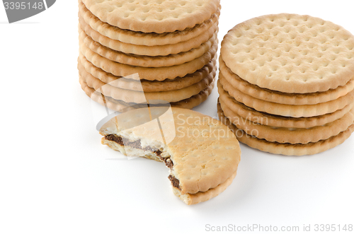 Image of Sandwich biscuits with chocolate filling