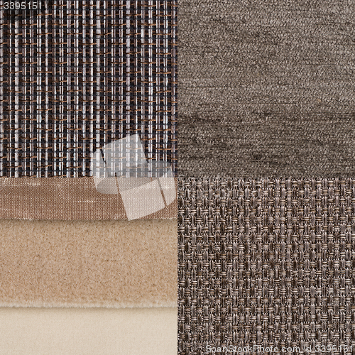 Image of Set of brown fabric samples
