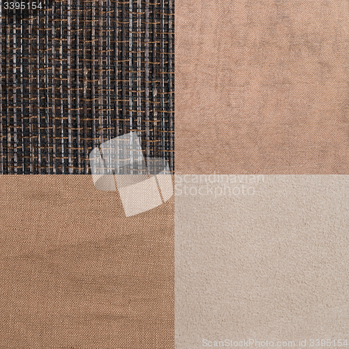 Image of Set of brown fabric samples