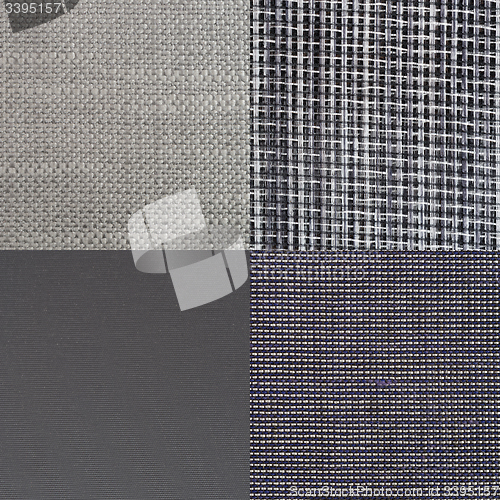 Image of Set of blue fabric samples