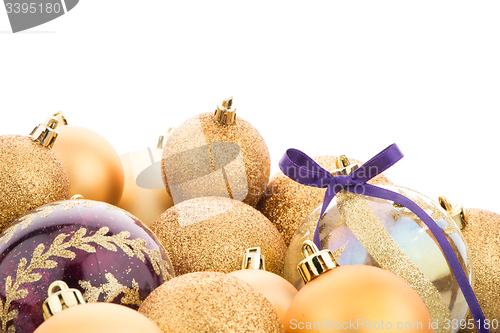 Image of Golden christmas balls