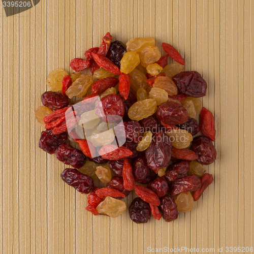 Image of Circle of mixed dried fruits
