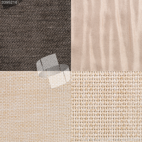 Image of Set of brown fabric samples