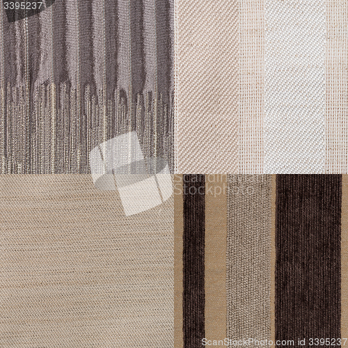 Image of Set of brown fabric samples