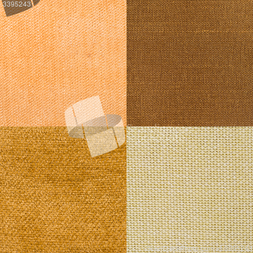 Image of Set of yellow fabric samples