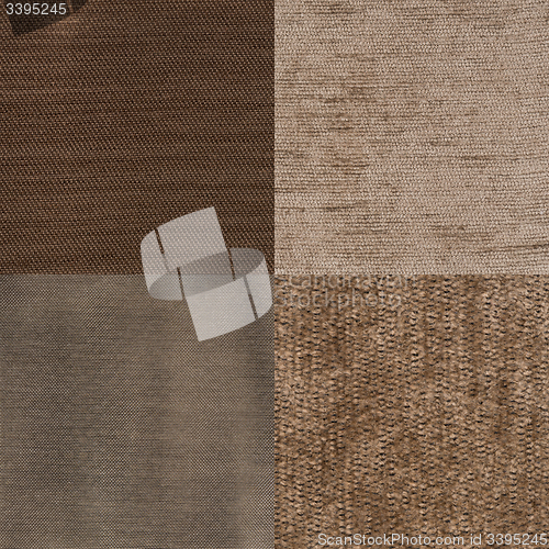 Image of Set of brown fabric samples