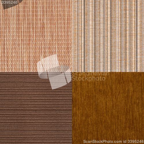 Image of Set of brown fabric samples