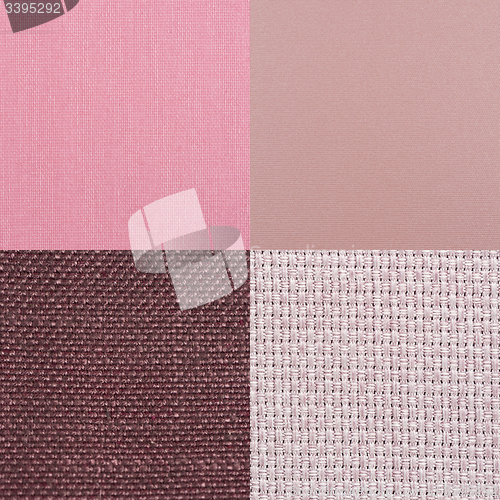 Image of Set of pink fabric samples