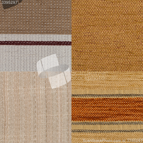 Image of Set of brown fabric samples