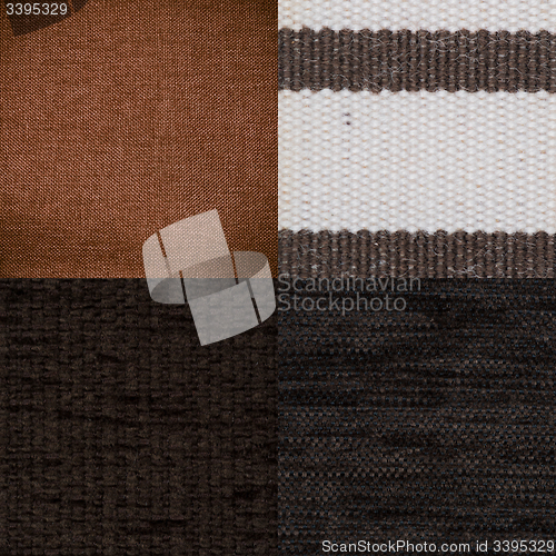 Image of Set of brown fabric samples