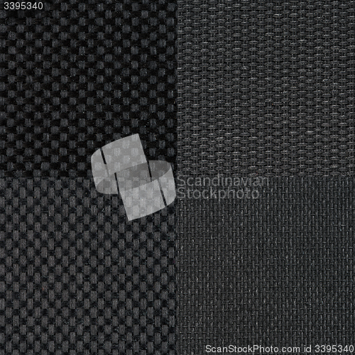 Image of Set of black fabric samples