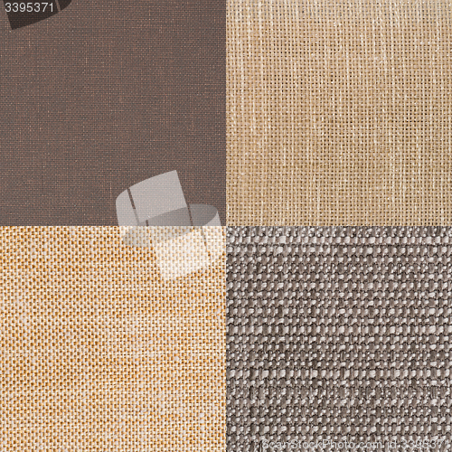 Image of Set of brown fabric samples