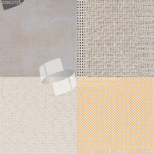 Image of Set of beige vinyl samples