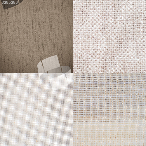 Image of Set of brown fabric samples