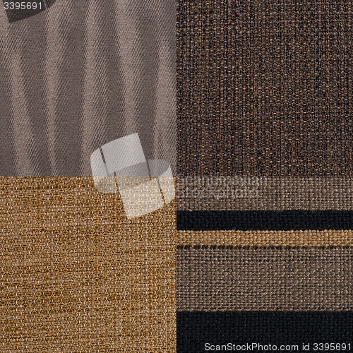 Image of Set of brown fabric samples