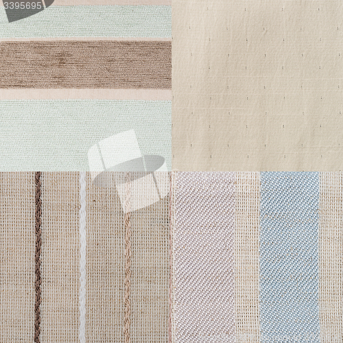 Image of Set of brown fabric samples