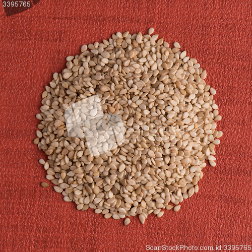 Image of Circle of sesame seeds