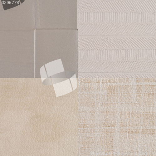 Image of Set of beige vinyl samples
