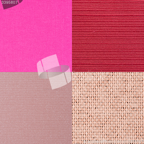 Image of Set of pink fabric samples