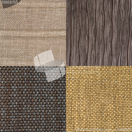 Image of Set of brown fabric samples