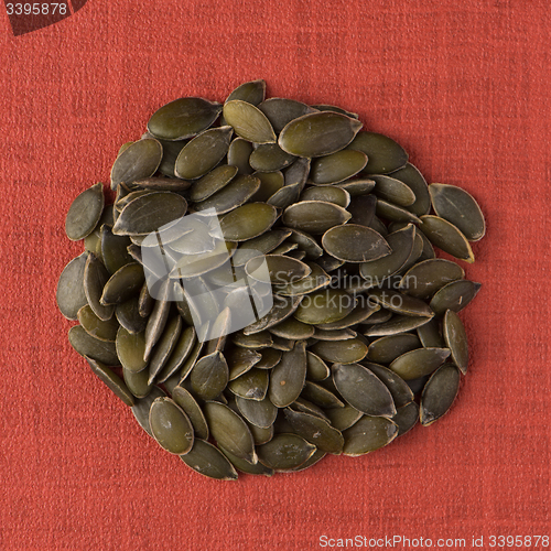 Image of Circle of pumpkin seeds