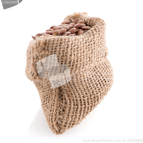 Image of Burlap bag with lentils