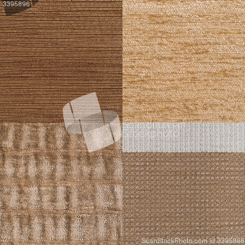 Image of Set of brown fabric samples