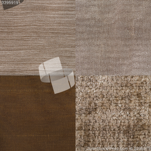Image of Set of brown fabric samples