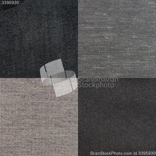 Image of Set of blue fabric samples