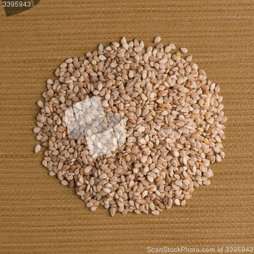 Image of Circle of sesame seeds