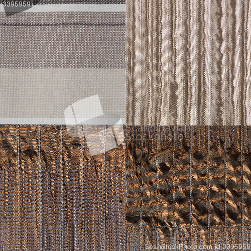 Image of Set of brown fabric samples