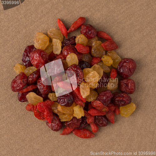 Image of Circle of mixed dried fruits