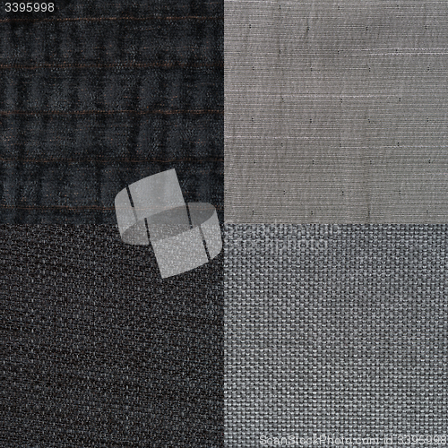 Image of Set of blue fabric samples