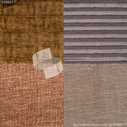 Image of Set of brown fabric samples