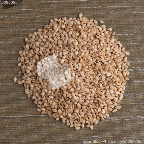 Image of Circle of sesame seeds