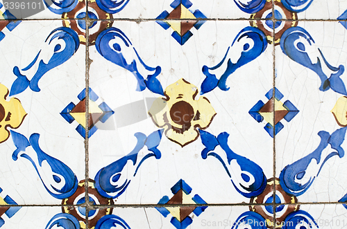 Image of Traditional Portuguese glazed tiles