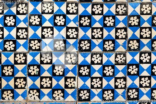 Image of Traditional Portuguese glazed tiles