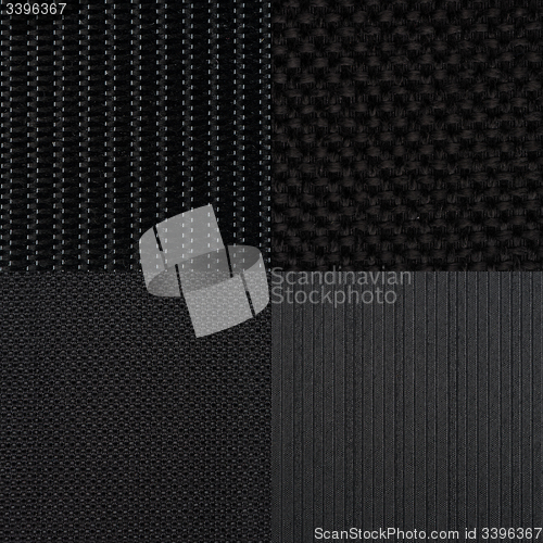 Image of Set of black fabric samples