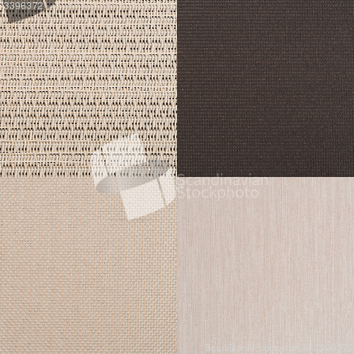 Image of Set of brown fabric samples